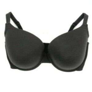 Lane Bryant Cacique Womens Bra Plus Size 40F Plunge Black Cotton Blend